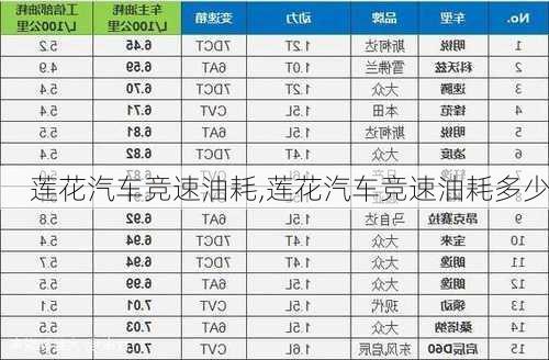 莲花汽车竞速油耗,莲花汽车竞速油耗多少