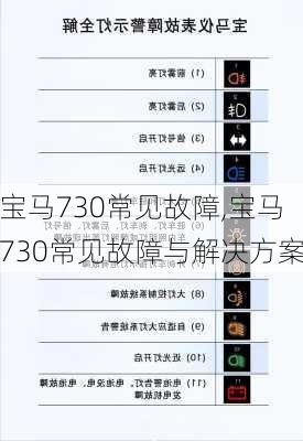 宝马730常见故障,宝马730常见故障与解决方案