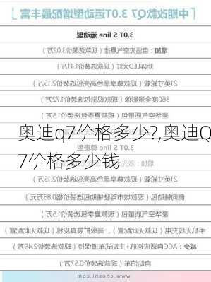 奥迪q7价格多少?,奥迪Q7价格多少钱