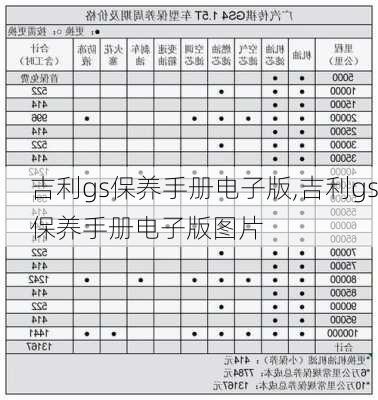 吉利gs保养手册电子版,吉利gs保养手册电子版图片