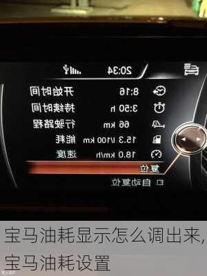 宝马油耗显示怎么调出来,宝马油耗设置