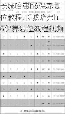 长城哈弗h6保养复位教程,长城哈弗h6保养复位教程视频