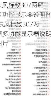 东风标致307两厢多功能显示器说明图,东风标致307两厢多功能显示器说明图片