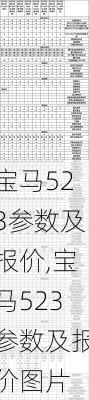 宝马523参数及报价,宝马523参数及报价图片