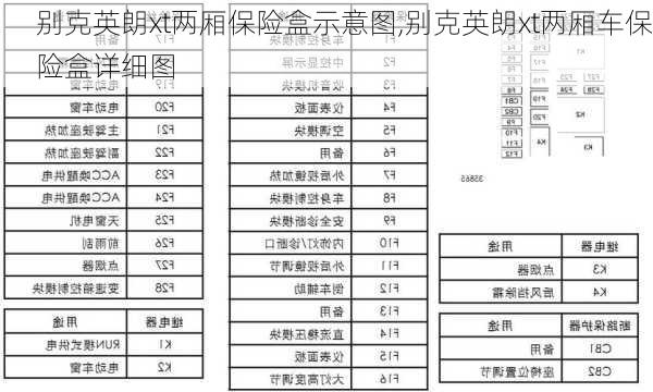 别克英朗xt两厢保险盒示意图,别克英朗xt两厢车保险盒详细图