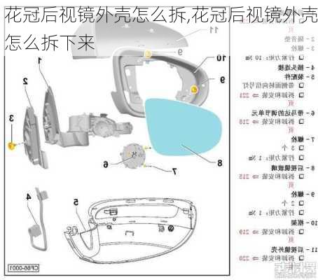 花冠后视镜外壳怎么拆,花冠后视镜外壳怎么拆下来