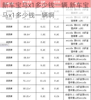 新车宝马x1多少钱一辆,新车宝马x1多少钱一辆啊