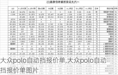 大众polo自动挡报价单,大众polo自动挡报价单图片