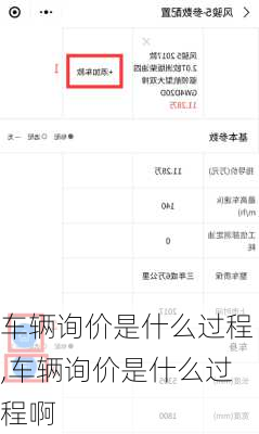 车辆询价是什么过程,车辆询价是什么过程啊