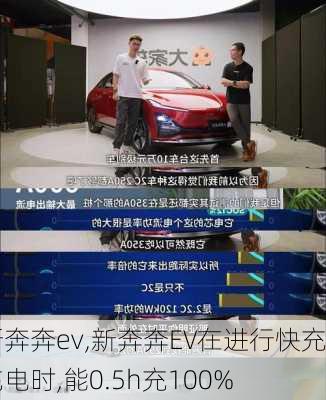 新奔奔ev,新奔奔EV在进行快充充电时,能0.5h充100%