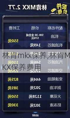 林肯mkx保养,林肯MKX保养费用