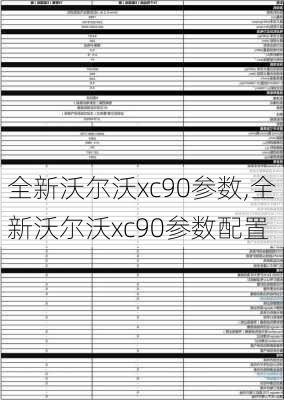 全新沃尔沃xc90参数,全新沃尔沃xc90参数配置