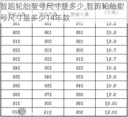 智跑轮胎型号尺寸是多少,智跑轮胎型号尺寸是多少14年款