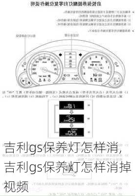 吉利gs保养灯怎样消,吉利gs保养灯怎样消掉视频