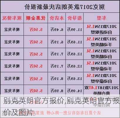 别克英朗官方报价,别克英朗官方报价及图片