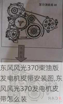 东风风光370柴油版发电机皮带安装图,东风风光370发电机皮带怎么装