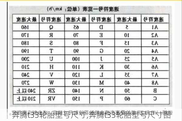 奔腾t33轮胎型号尺寸,奔腾t33轮胎型号尺寸图