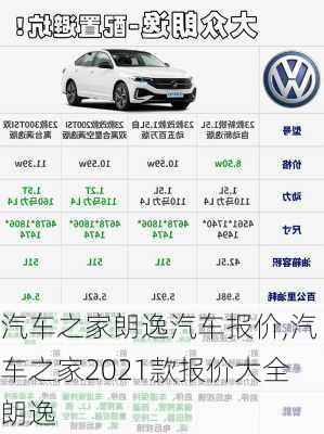 汽车之家朗逸汽车报价,汽车之家2021款报价大全朗逸