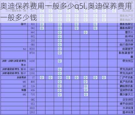 奥迪保养费用一般多少q5l,奥迪保养费用一般多少钱