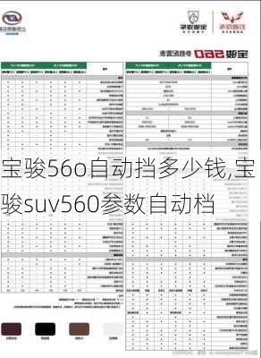 宝骏56o自动挡多少钱,宝骏suv560参数自动档