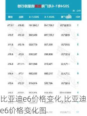 比亚迪e6价格变化,比亚迪e6价格变化图