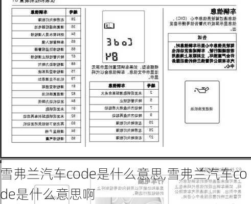 雪弗兰汽车code是什么意思,雪弗兰汽车code是什么意思啊