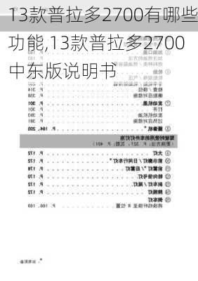 13款普拉多2700有哪些功能,13款普拉多2700中东版说明书