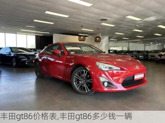 丰田gt86价格表,丰田gt86多少钱一辆