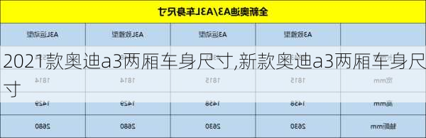 2021款奥迪a3两厢车身尺寸,新款奥迪a3两厢车身尺寸