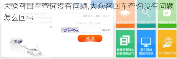 大众召回车查询没有问题,大众召回车查询没有问题怎么回事