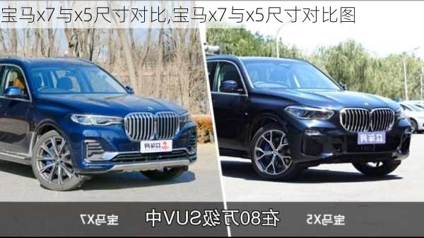 宝马x7与x5尺寸对比,宝马x7与x5尺寸对比图