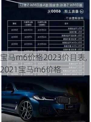 宝马m6价格2023价目表,2021宝马m6价格