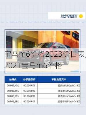 宝马m6价格2023价目表,2021宝马m6价格