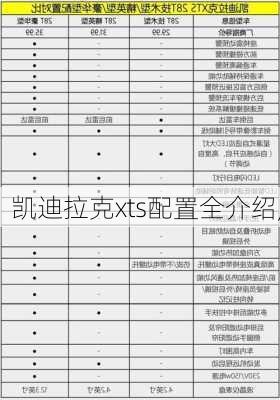 凯迪拉克xts配置全介绍,