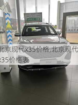 北京现代x35价格,北京现代x35价格表