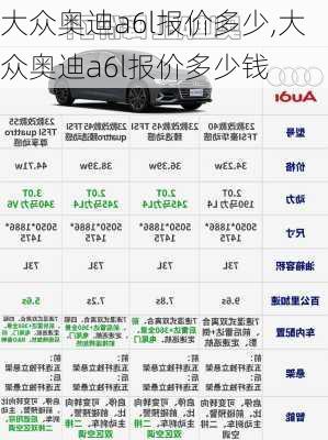 大众奥迪a6l报价多少,大众奥迪a6l报价多少钱