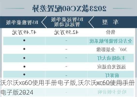 沃尔沃xc60使用手册电子版,沃尔沃xc60使用手册电子版2024