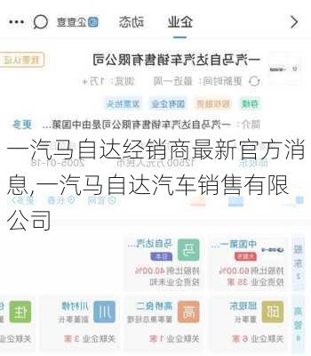 一汽马自达经销商最新官方消息,一汽马自达汽车销售有限公司