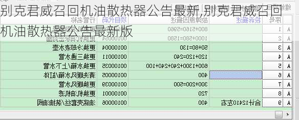 别克君威召回机油散热器公告最新,别克君威召回机油散热器公告最新版