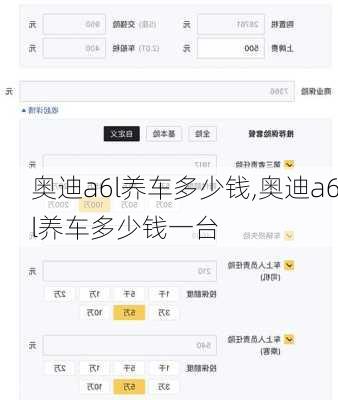奥迪a6l养车多少钱,奥迪a6l养车多少钱一台