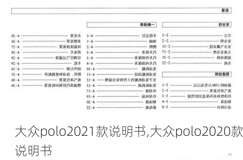 大众polo2021款说明书,大众polo2020款说明书