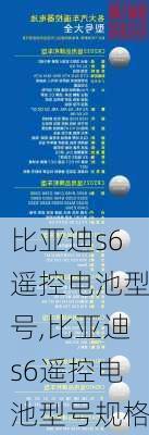 比亚迪s6遥控电池型号,比亚迪s6遥控电池型号规格