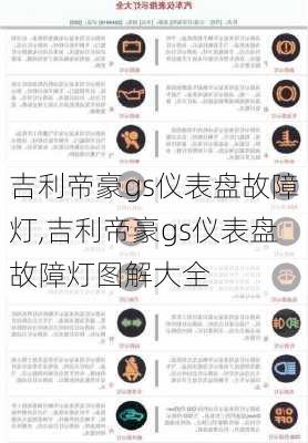 吉利帝豪gs仪表盘故障灯,吉利帝豪gs仪表盘故障灯图解大全