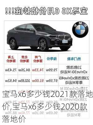 宝马x6多少钱2021款落地价,宝马x6多少钱2020款落地价