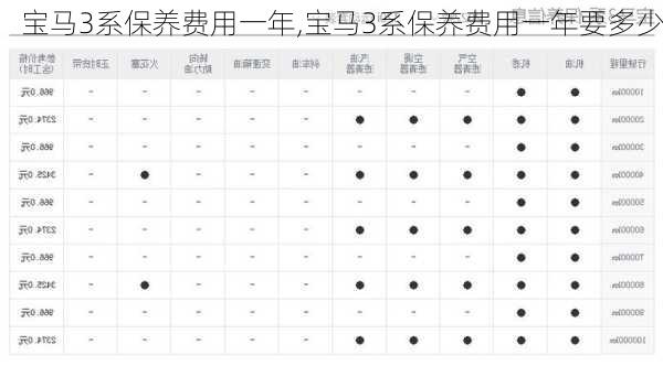 宝马3系保养费用一年,宝马3系保养费用一年要多少