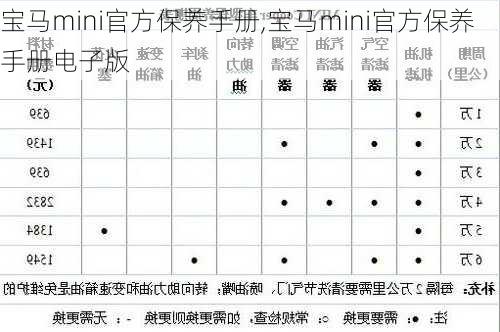 宝马mini官方保养手册,宝马mini官方保养手册电子版