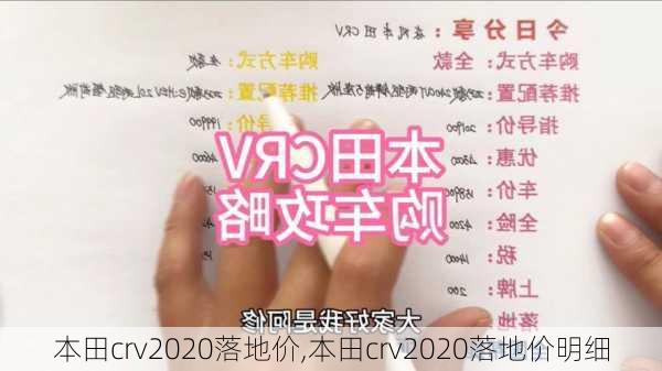 本田crv2020落地价,本田crv2020落地价明细