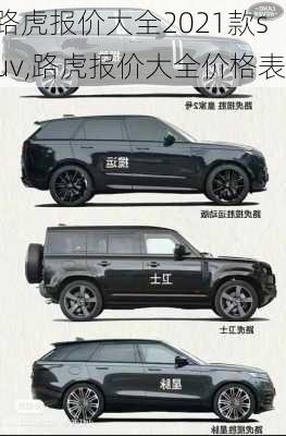 路虎报价大全2021款suv,路虎报价大全价格表