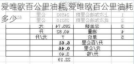 爱唯欧百公里油耗,爱唯欧百公里油耗多少