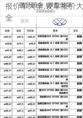 报价车大全,较车报价大全